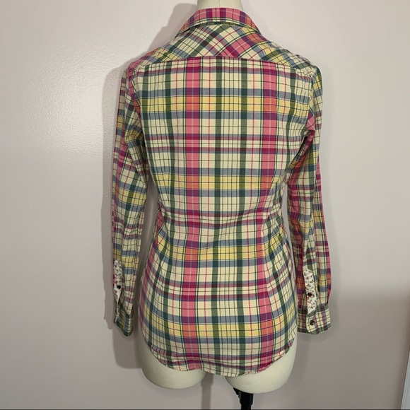 JACHS Girlfriend pretty plaid button-down - Picture 2 of 6